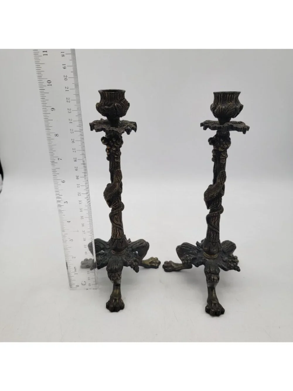 Antique Delafontaine Louis XVI Style France Bronze Candlesticks